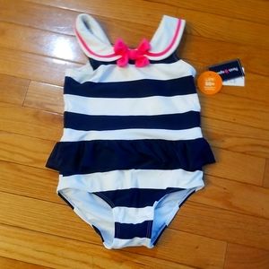 Sailor Style one piece swim suit